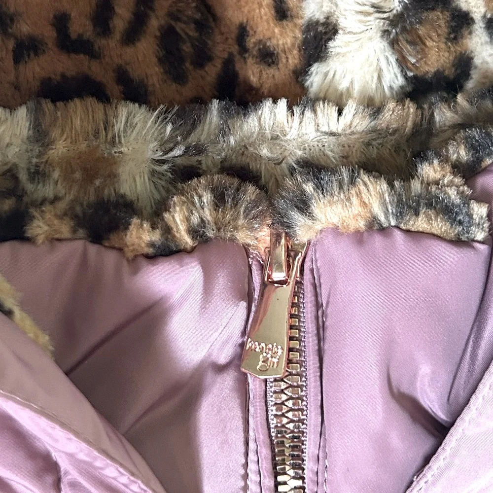 New Kensie Girl Toddler Girls Mauve jacket Coat Puffer Rose Gold Hardware Size 4 - Picture 5 of 11